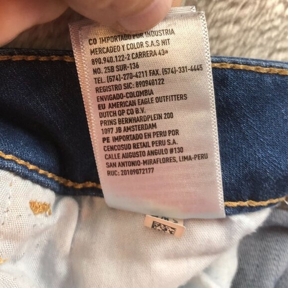 American Eagle Outfitters Womens Jeans Size 2 Skinny Jeggings Stretch Blue Denim - Picture 12 of 16